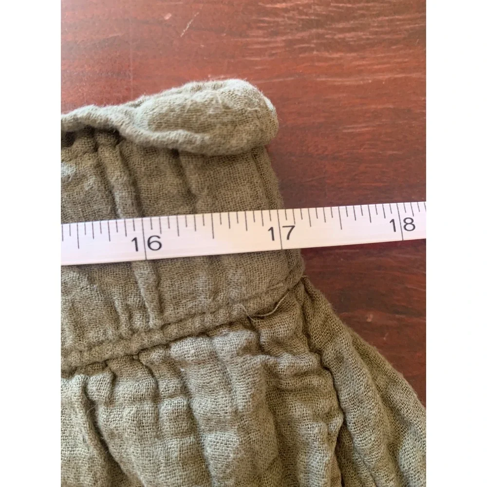 Universal Thread XL Olive Green Gauze Cotton High Rise Pull On Shorts Pockets